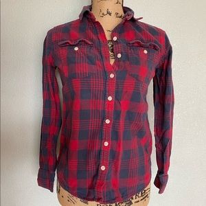 Women’s Size Small Mossimo Long Sleeve Plaid Shirt